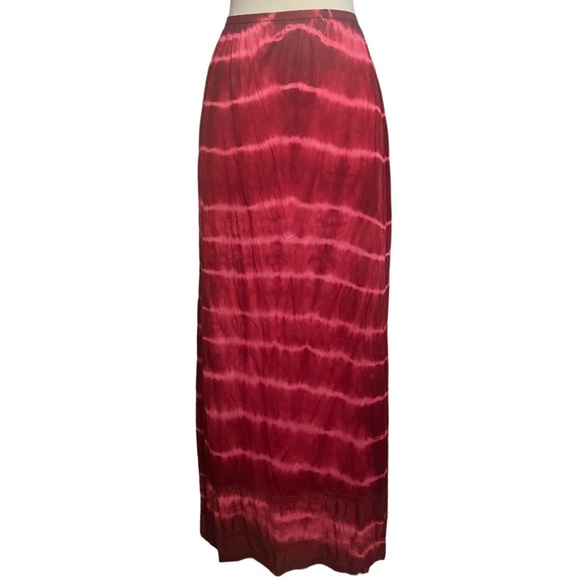 1960s 70s Long Half Slip Skirt by Gossard Artemis, Hand Dyed/Tie Dye Pink, OSFM - Picture 4 of 7